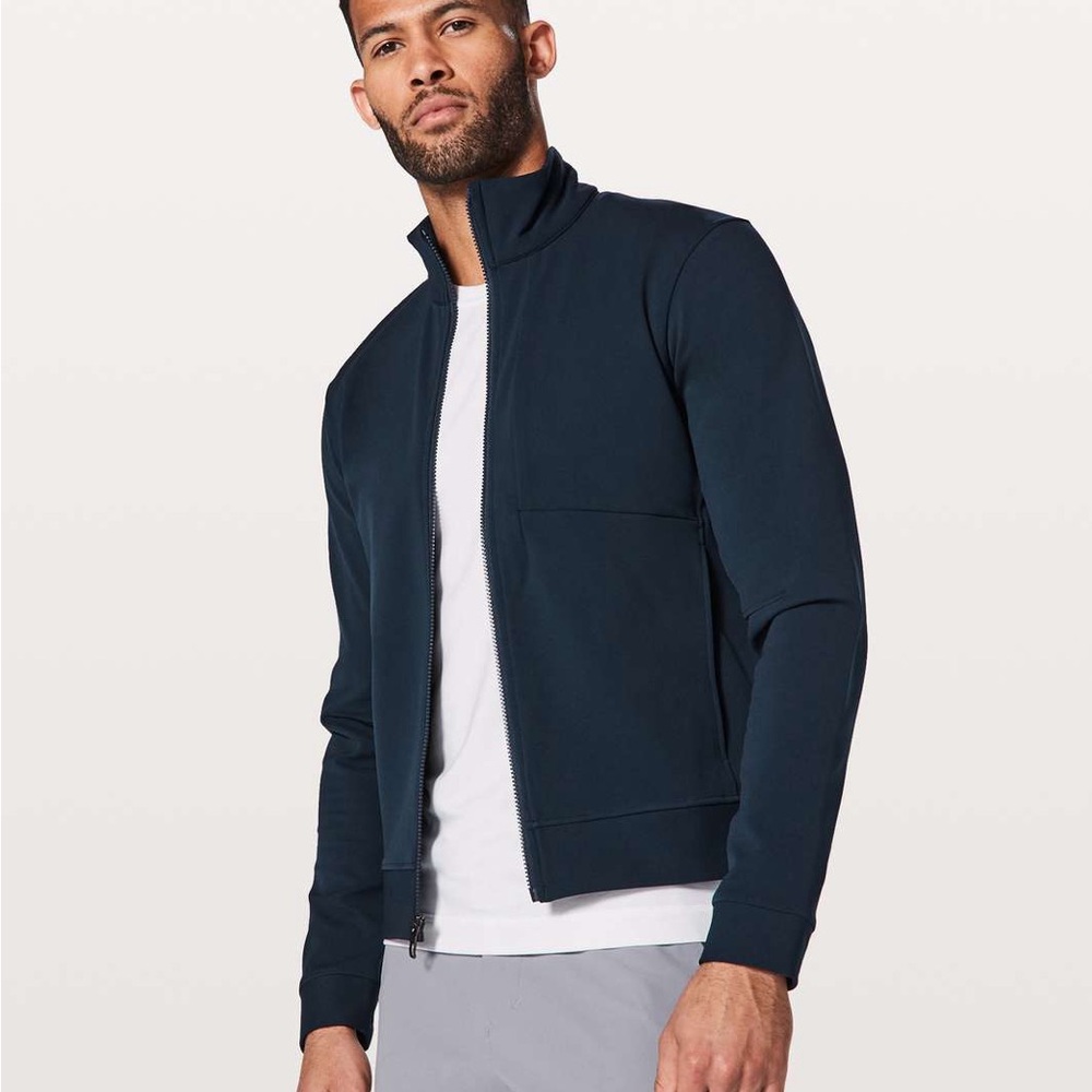 lululemon athletica Men's Navy Zip-Up Jacket